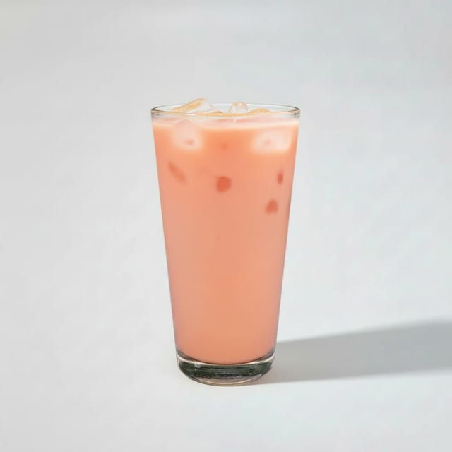 Honeydew Strawberry Milk Tea.