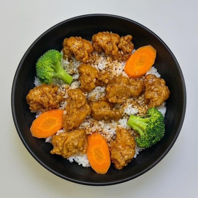 Orange Chicken Rice Bowl.