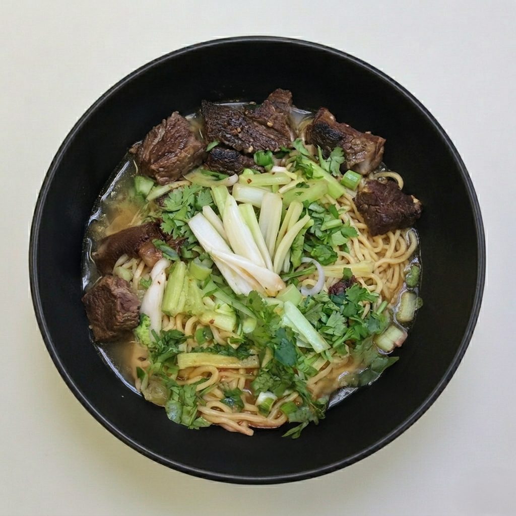 Chef Special: Spicy/Hot Beef Ramen.