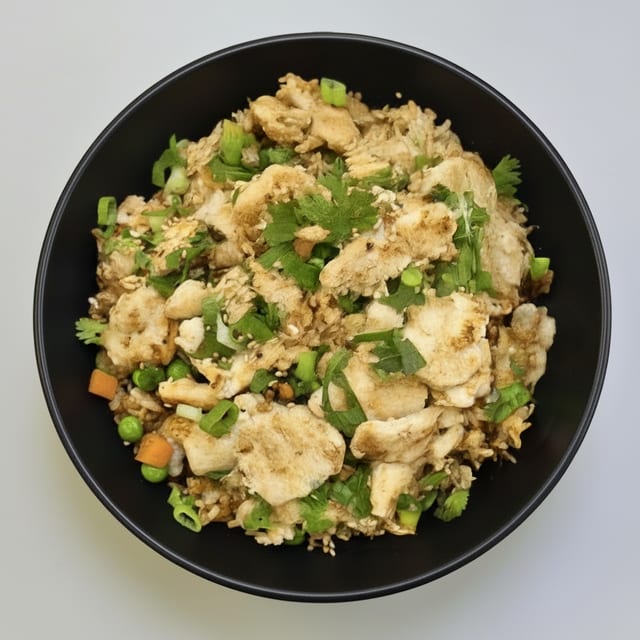 Hibachi Style Chicken Breast Fried Rice.