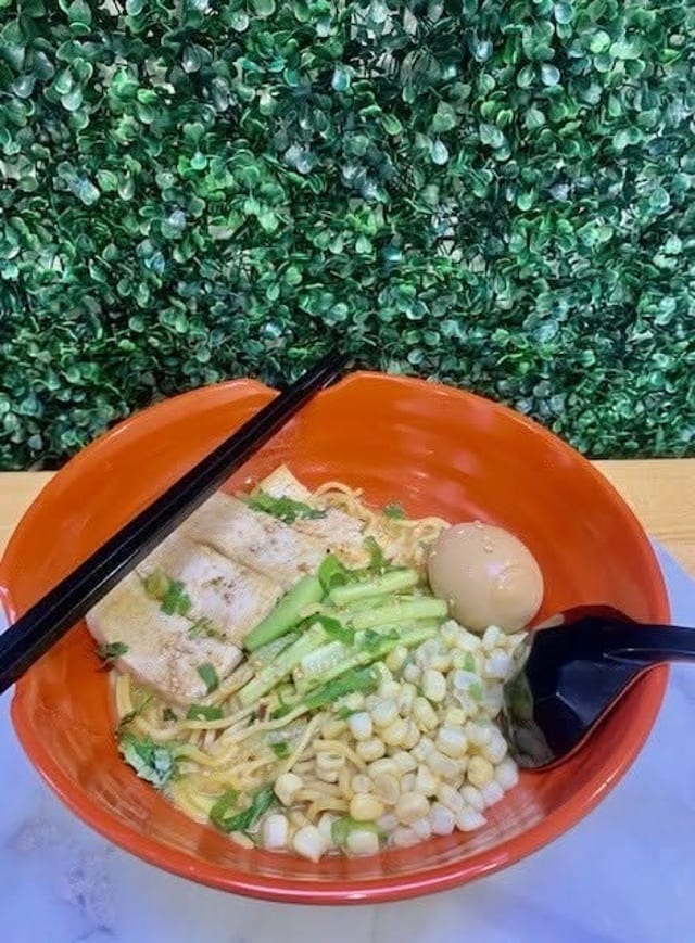 Plain Ramen Noodle & Vegan Miso Soup.